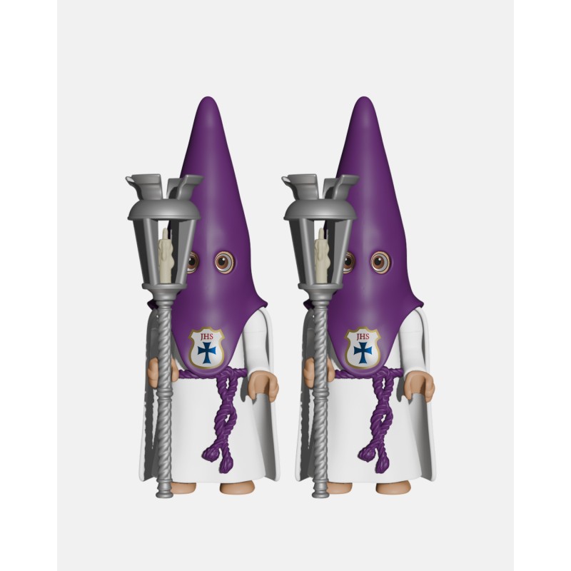 Juguetes Semana Santa Artabán: Pack nazareno morado de cola con farol