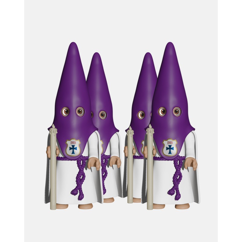 Juguetes Semana Santa Artabán: pack nazareno morado de capa con cirio
