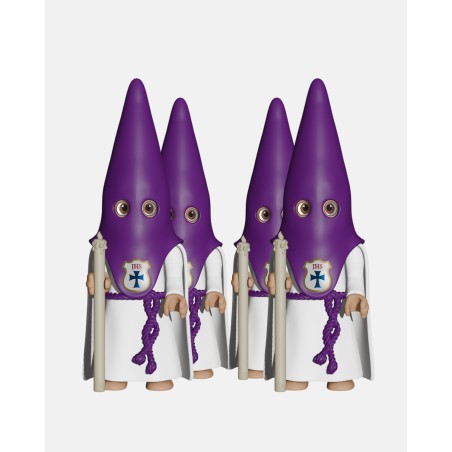 Juguetes Semana Santa Artabán: pack nazareno morado de capa con cirio