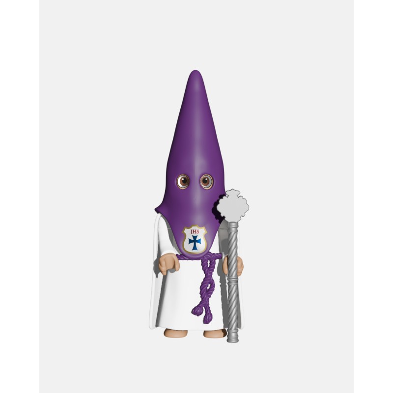 Pack 4 Nazarenos Morado con Vara Larga Plateada P2003 · Semana Santa · Artabán Juguetes