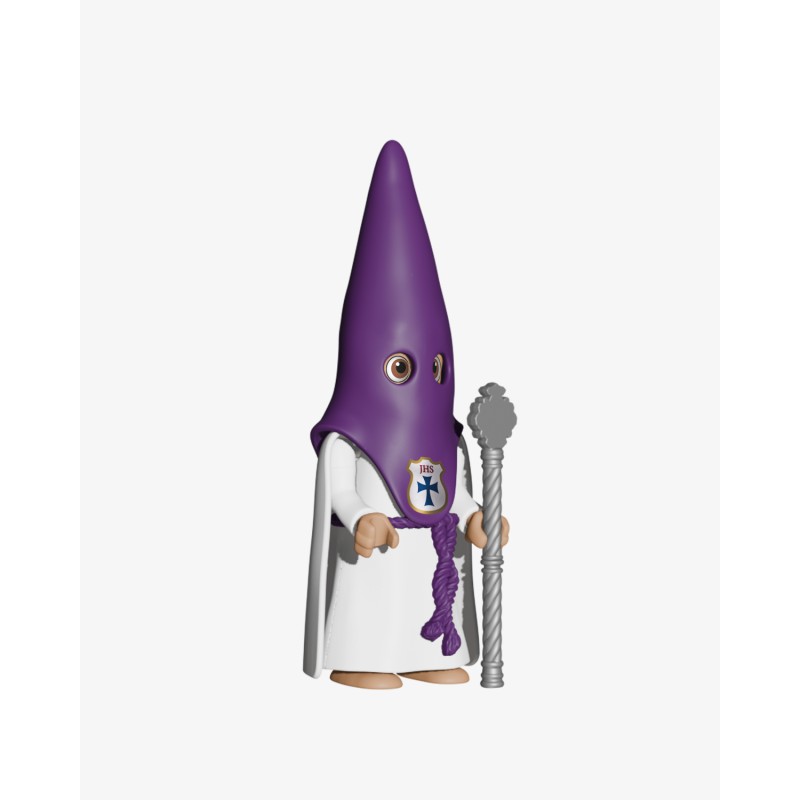 Pack 4 Nazarenos Morado con Vara Larga Plateada P2003 · Semana Santa · Artabán Juguetes