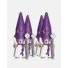 Pack 4 Nazarenos Morado con Vara Larga Plateada P2003 · Semana Santa · Artabán Juguetes