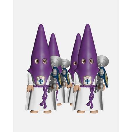 Juguetes Semana Santa Artabán: pack nazareno morado de capa con bocina