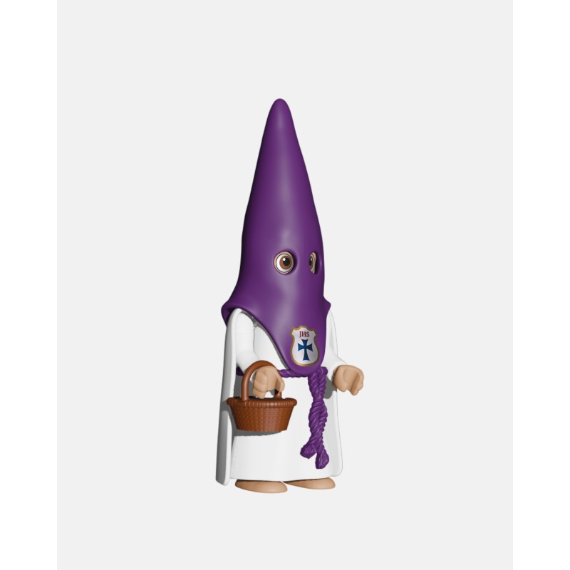 Juguetes Semana Santa Artabán: nazareno morado de capa con cesta