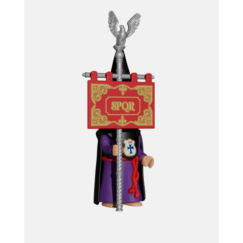 Juguetes Semana Santa Artabán: nazareno negro de capa con senatus
