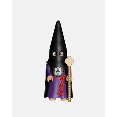 Juguetes Semana Santa Artabán: nazareno negro de capa con vara dorada
