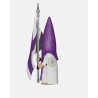 Juguetes Semana Santa Artabán: nazareno morado de capa con bandera de hermandad