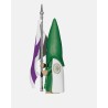 Juguetes Semana Santa Artabán: nazareno verde de capa con bandera de hermandad