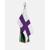 Juguetes Semana Santa Artabán: nazareno verde de capa con bandera de hermandad