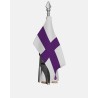 Juguetes Semana Santa Artabán: nazareno morado de capa con bandera de hermandad