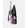 Juguetes Semana Santa Artabán: nazareno negro de capa con bandera de hermandad