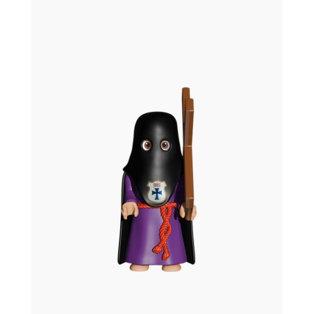 Juguetes Semana Santa Artabán: penitente negro de capa con cruz
