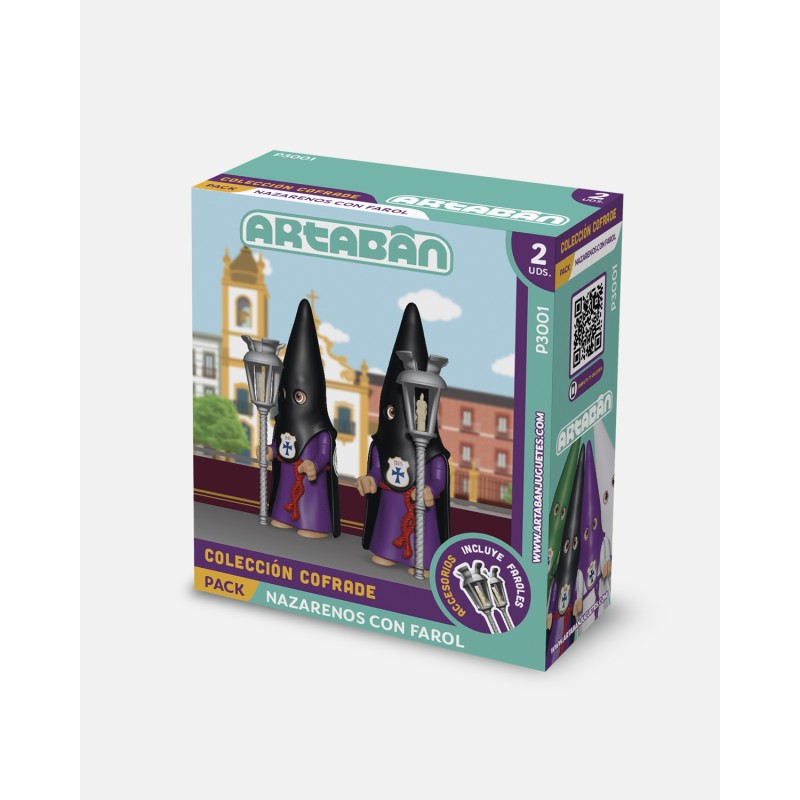 Juguetes Semana Santa Artabán: Pack nazareno negro de capa con farol