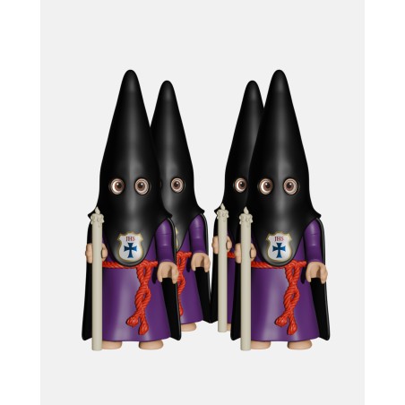 Juguetes Semana Santa Artabán: nazareno negro de capa con cirio