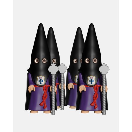 Juguetes Semana Santa Artabán: nazareno negro de capa con vara larga