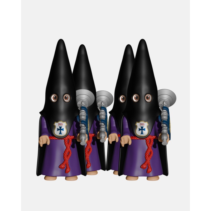 Juguetes Semana Santa Artabán: pack nazareno negro de capa con bocina