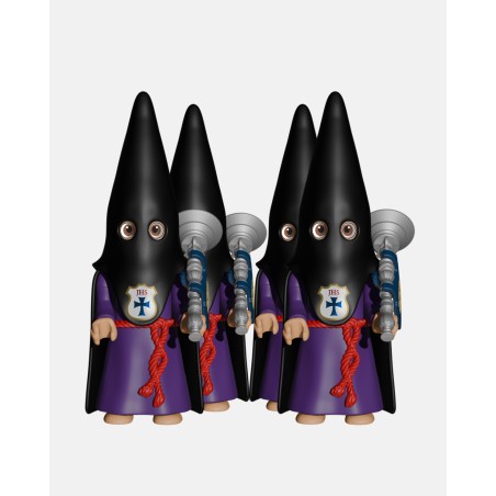 Juguetes Semana Santa Artabán: pack nazareno negro de capa con bocina