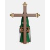 Juguetes Semana Santa Artabán: nazareno verde de capa con cruz de guía