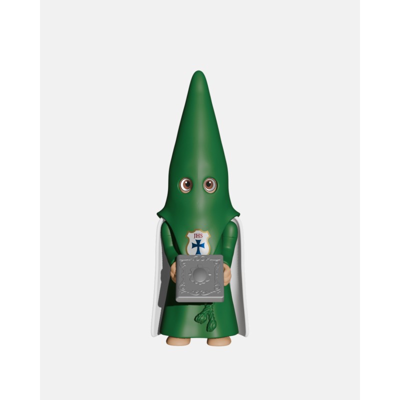 Juguetes Semana Santa Artabán: nazareno verde de capa con libro de reglas
