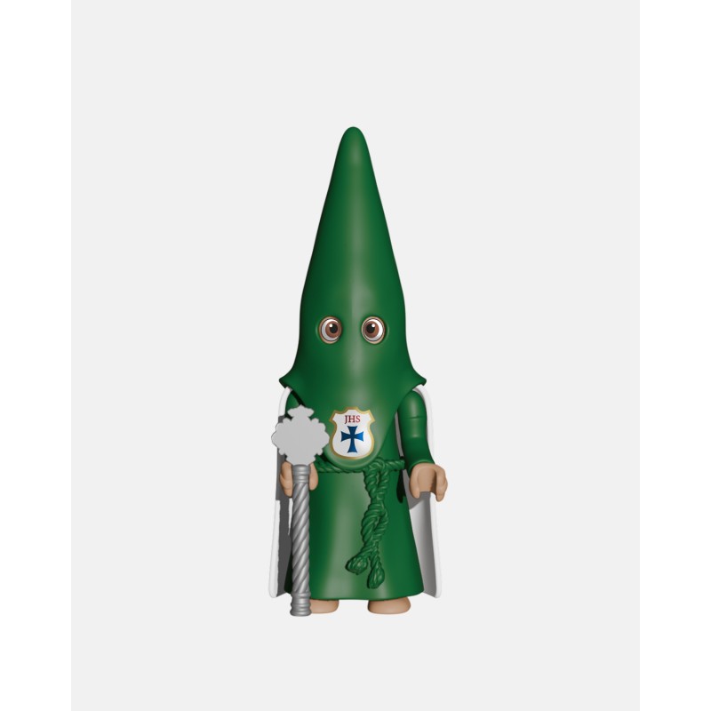 Juguetes Semana Santa Artabán: nazareno verde de capa con vara corta