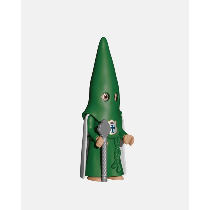 Juguetes Semana Santa Artabán: nazareno verde de capa con vara corta