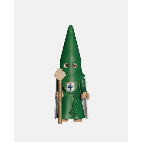 Juguetes Semana Santa Artabán: nazareno verde de capa con vara dorada