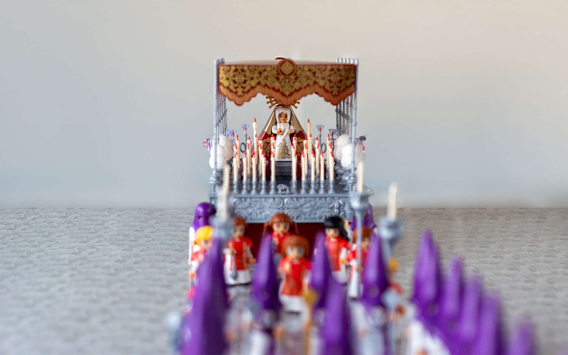 Woman in kitted sweater