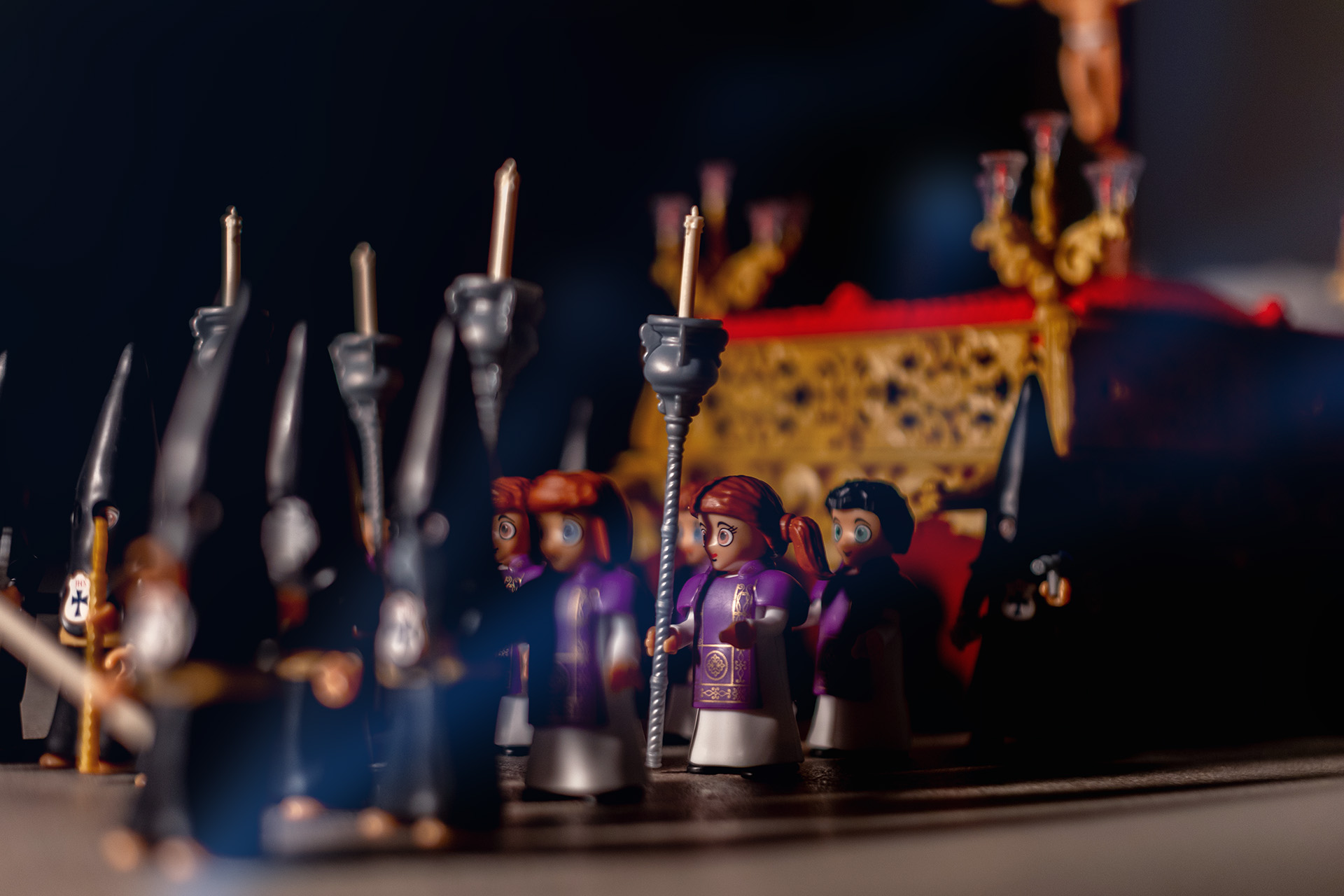 Woman in kitted sweater